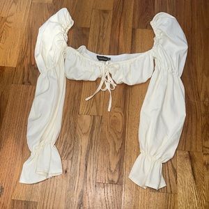 Pretty little thing long sleeve bra top - size 4